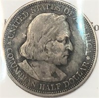 1893 Silver Columbus expedition half dollar  b