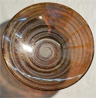 large Art Glass 12 in diameter Bowl