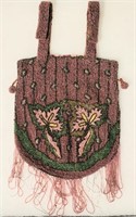 Antique Micro Beaded Purse with Fringe