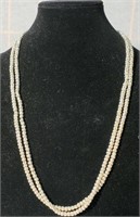 Vintage Opera length 60 in long  silver necklace