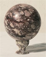 Lg Combarbalita stone ball and stand 3 in diameter