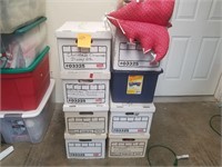 boxes of ornaments and x-mas