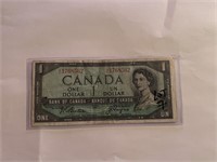 1954 Canada OTTAWA $1 Dollar Bill XF Grade