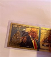 24kt Gold 2020 Bill TRUMP Colorful in Protective