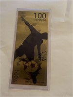 24kt Gold RUSSIA World Cup $100 Bill