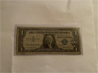 Early 1957 $1 US Silver Certificate Bill XF
