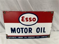 Original Esso enamel rack sign