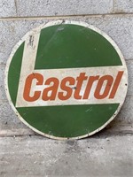 Original Castrol sign approx 2 ft diameter
