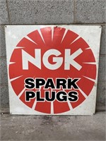Original NKG spark plug sign approx 2 x 2 ft