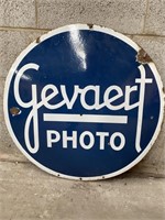 Original Gevaert Photo enamel  sign approx 2 ft