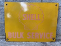 Original Shell bulk service enamel sign approx