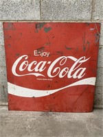 Original Coca Cola sign approx 80 x 80 cm