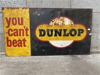 Original Dunlop double sided sign approx 84 x 45cm