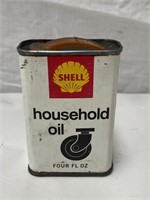 Shell household oil 4 oz tin