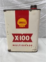 Shell X-100 oil tin