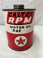 Caltex RPM quart oil tin