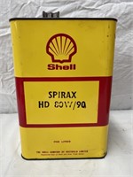 Shell Spirax 5 litre oil tin