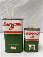2 x Castrol Everyman oil tins