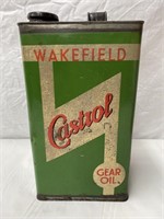 Early Wakefield Castrol gear oil gallon tin