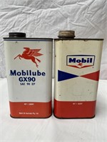 Mobilube GX 90 & Mobil quart oil tins