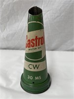 Original Castrol CW tin oil bottle top & cap