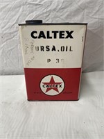 Caltex URSA oil gallon tin