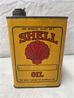 Early Shell quart oil tin