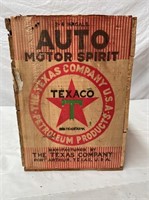 Texaco motor spirit timber box
