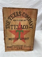 Texaco motor spirit timber box