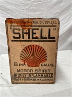 Shell  motor spirit timber box