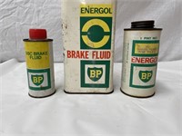BP oil tins