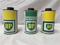 3 BP quart oil tins
