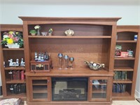 Buckingham Entertainment Console w Side Bookcases