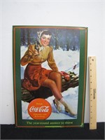 vintage Coca Cola Tin Ad Sign