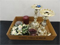 candles, 2 candle stands