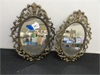 2 metal mirrors, back coming off one