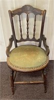 Antique/Vintage Nail Heal Spindle Back Chair