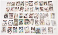 50 cartes de baseball vintages variées