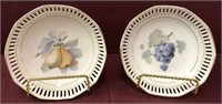 Pair of Vintage Schumann Reticulated Bowls Germany