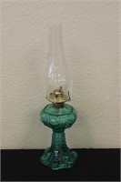 Oil Lamp with Green Base