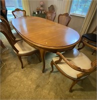 WOODEN DINING ROOM SET-BREAKFRONT (NO CONTENTS),