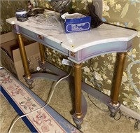 MARBLE TOP SIDE CONSOLE 30HX42WX17D