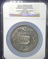 NGC PF69 2015 Battle of Waterloo 250g Silver Medal