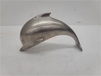 Solid Metal Dolphin Figure