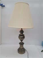 Vintage Heavy Brass Stiffle Table Lamp