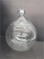 Large Round Crystal Bowl w/ Lid