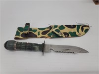 Vintage Stainless Steel Hunting Knife w/ Compass