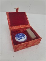 Oriental Porcelain and Stone Stamp Set
