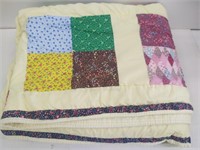 Vintage Hand sewn quilt 72" by 84"