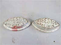 2 Asbestos Sad Irons